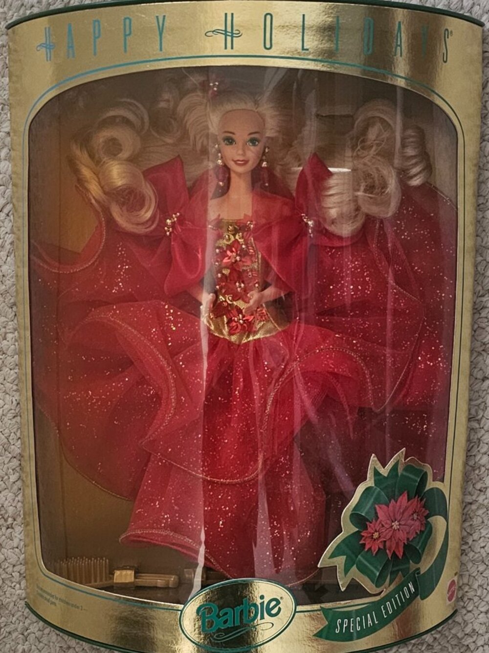Barbie Happy Holidays Special Edition 1993 Barbie Mattel Doll 10824